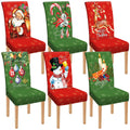 Moukeren 6 Pcs Halloween Chair Covers Scary Dining Chair Slipcovers