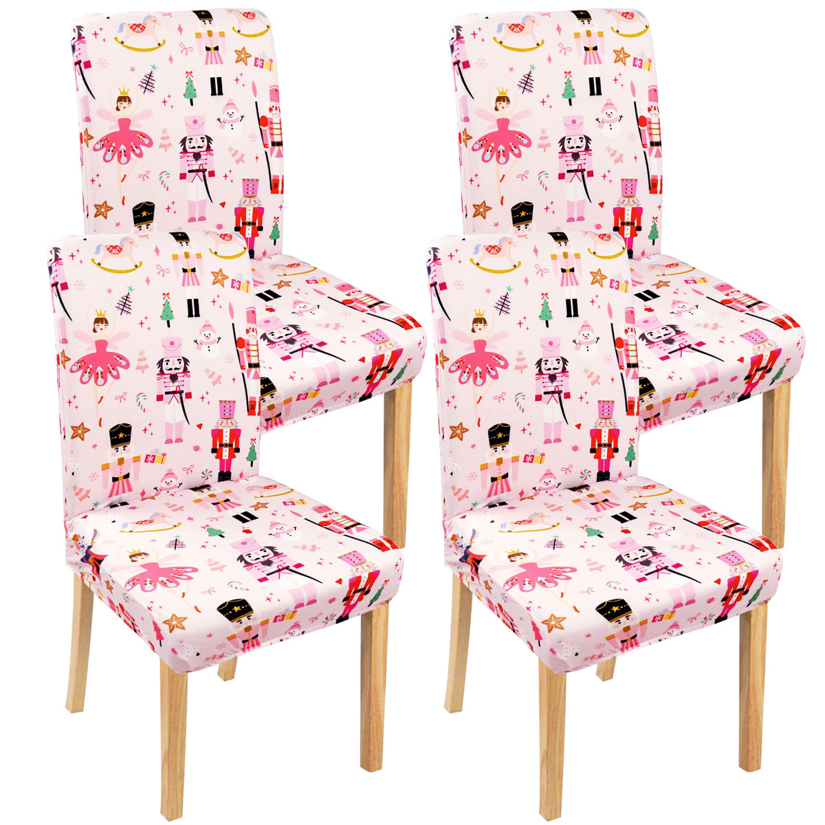 Halloween Chair Covers Set of 4, Fall Pumpkin Black/White Buffalo Plaid Chairs Slipcover for Dining Room, Removable Washable Breathable Cover in the Kitchen Restaurant Holiday Decor