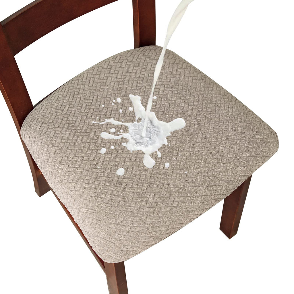 Genina Seat Covers for Dining Room Washable Chair Seat Slipcovers Set of 4