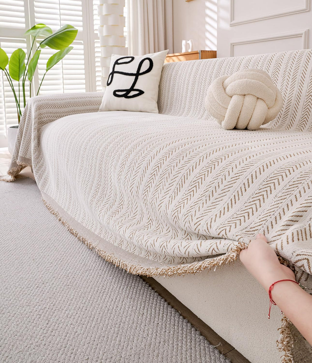 Erke Loveseat Cover Sheet Blanket, Machine Washable Non Slip Chenille Cushion Slipcover for Pets, 2-Seater Love seat Sofa Bed Chair Slip Covers Furniture Decor Protector
