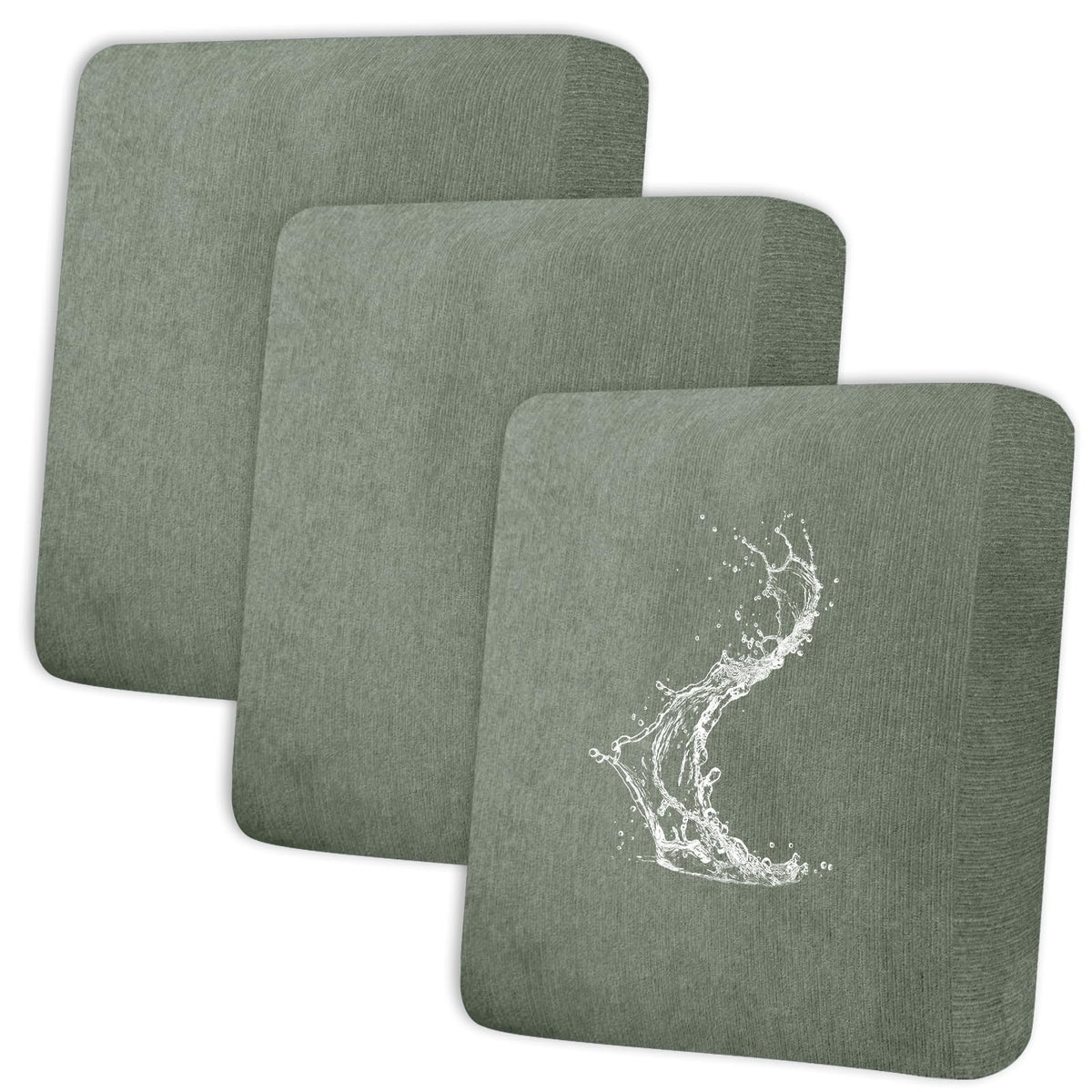 Waterproof RV Dinette Cushion Covers - Stretch Fabric Camper Seat Slipcover Replacement, Washable RV Couch Cover Designed for Camper Car Bench (Loveseat 2 Bench Cover, Blue Grey)