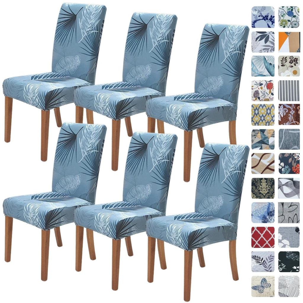 SPRINGRICO Chair Covers for Dining Room Set of 4, Stretch Dining Chair Cover, Washable Spandex Kitchen Parsons Chair Slipcovers, Removable Seat Protector for Home or Party (4 Pack, Lotus Gray)