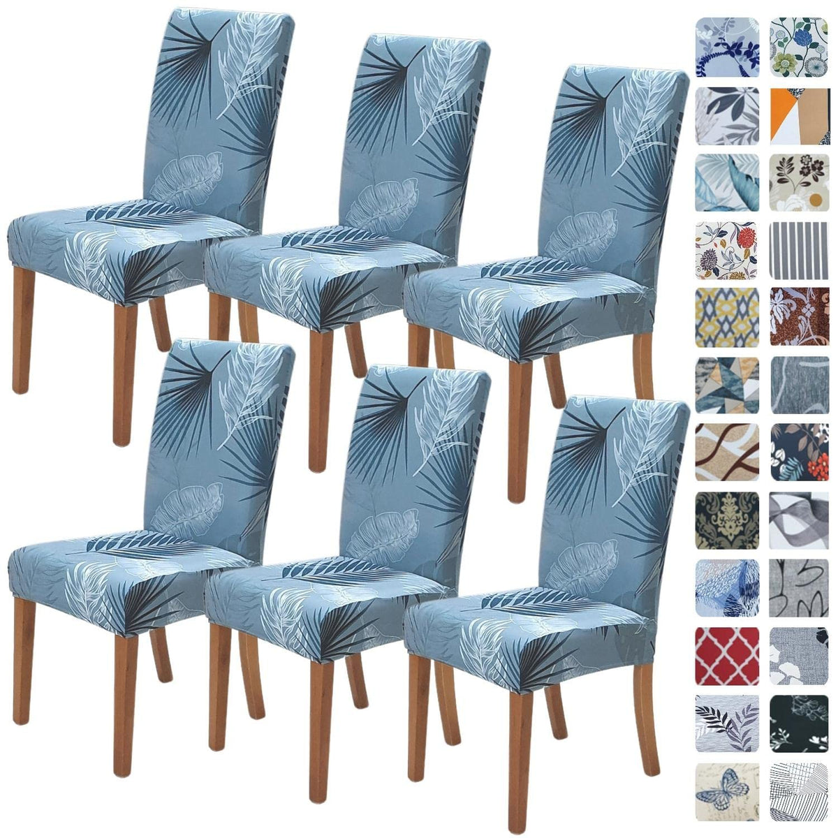 SPRINGRICO Chair Covers for Dining Room Set of 4, Stretch Dining Chair Cover, Washable Spandex Kitchen Parsons Chair Slipcovers, Removable Seat Protector for Home or Party (4 Pack, Lotus Gray)