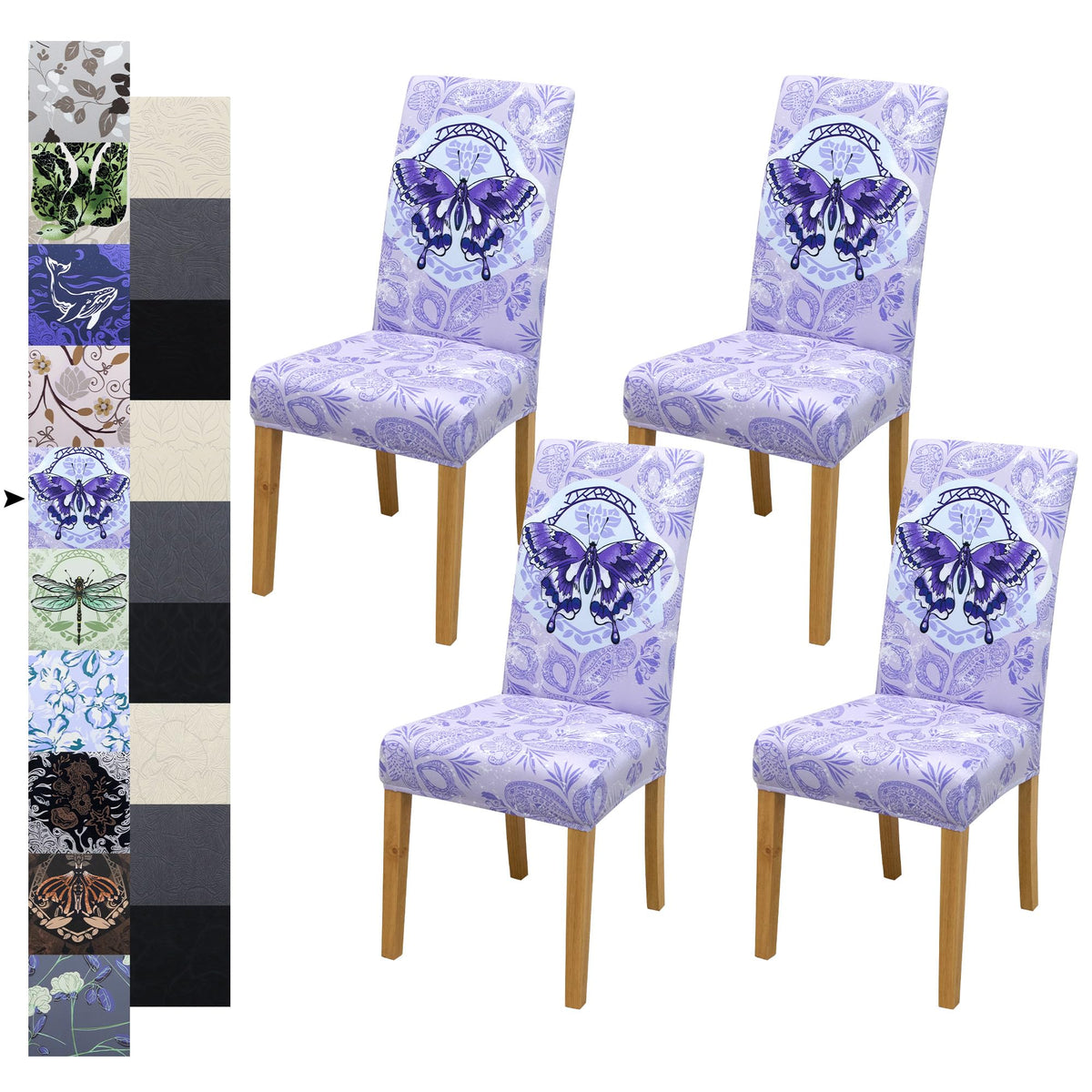 Velvet Dining Chair Covers,Dining Room Chair Covers Set of 6