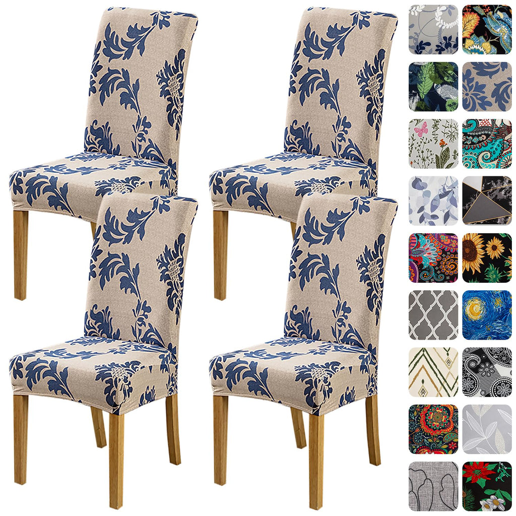 HZDHCLH Dining Chair Covers Set of 4 Stretch Chair Slipcovers Washable