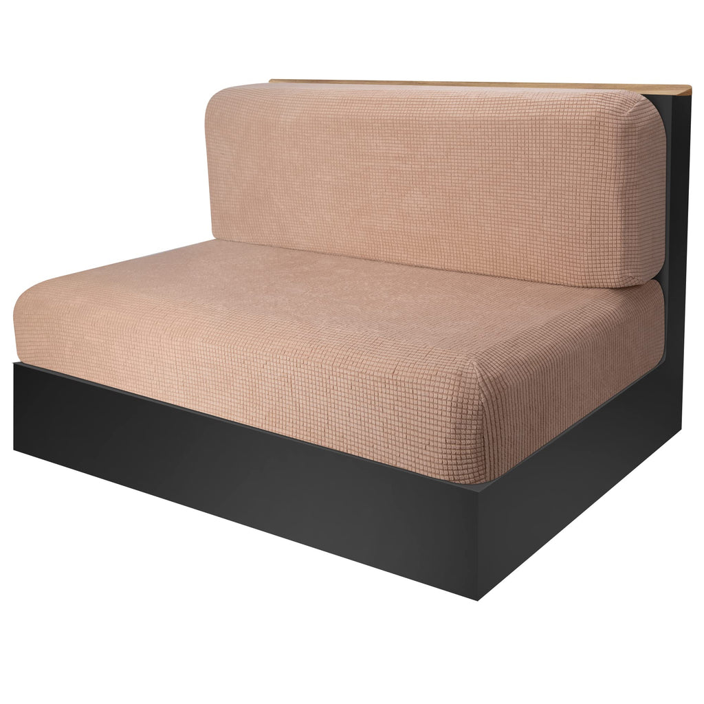 Tlswshsy RV Dinette Cushion Covers-Stretchable Loveseat Sofa Furniture Protector -Elastic Camper Cushion Slipcoversfor RV Camper Car Bench (Khak)
