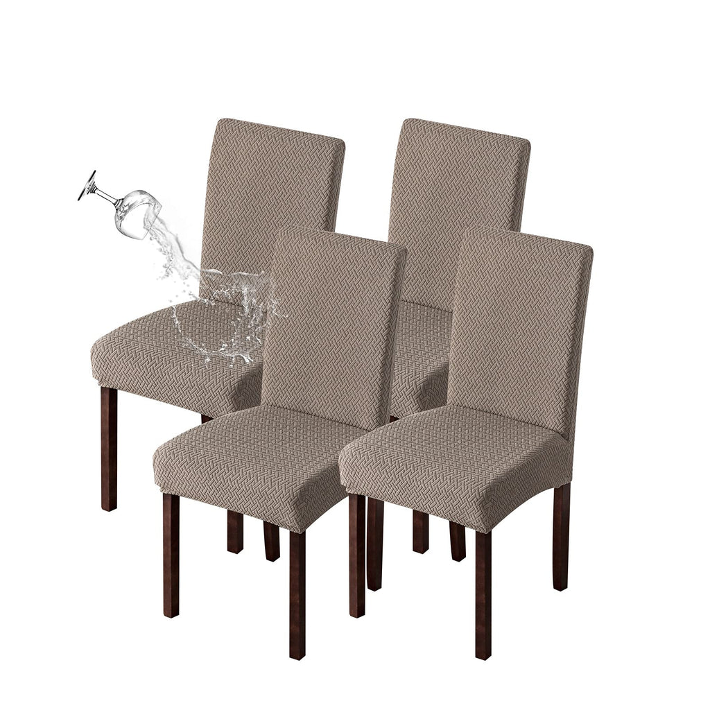 Genina Waterproof Chair Covers for Dining Room Chair Slipcovers Set of 4