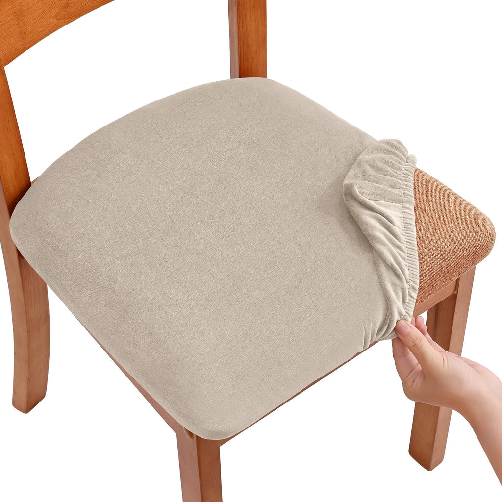 Smiry Velvet Seat Covers for Dining Room Chair Set of 4