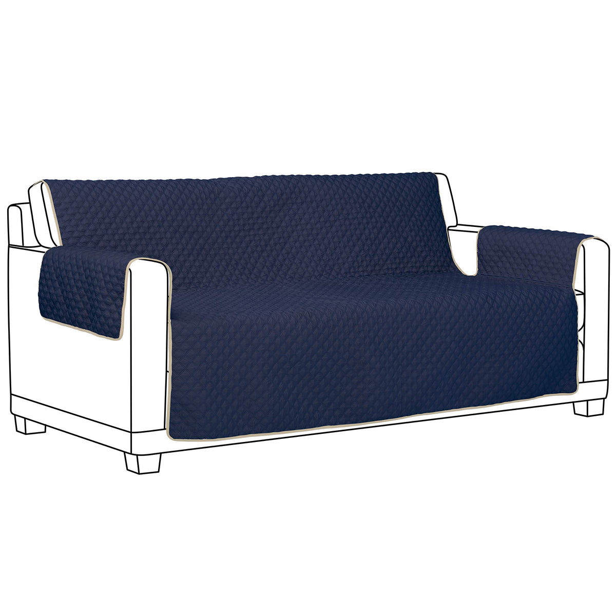 Classic Accessories Cover Bonanza Indoor Loveseat Slipcover, 54 x 21 x 25 inch, Black/Charcoal