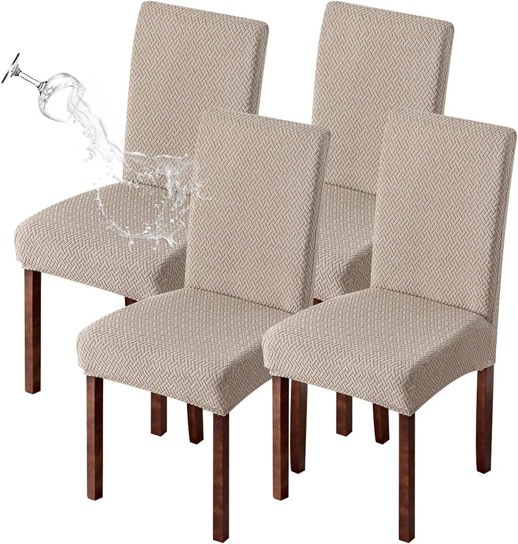 Genina Waterproof Chair Covers for Dining Room Chair Slipcovers Set of 4