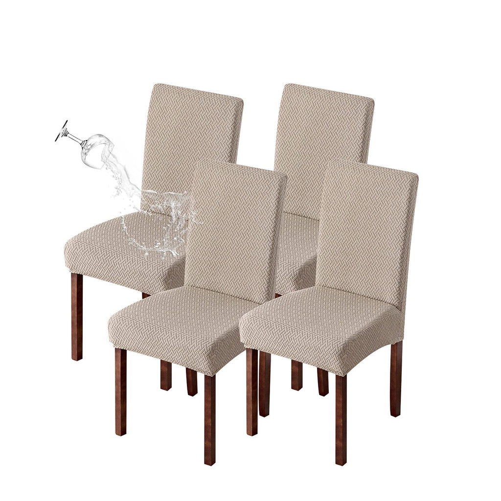Genina Waterproof Chair Covers for Dining Room Chair Slipcovers Set of 4