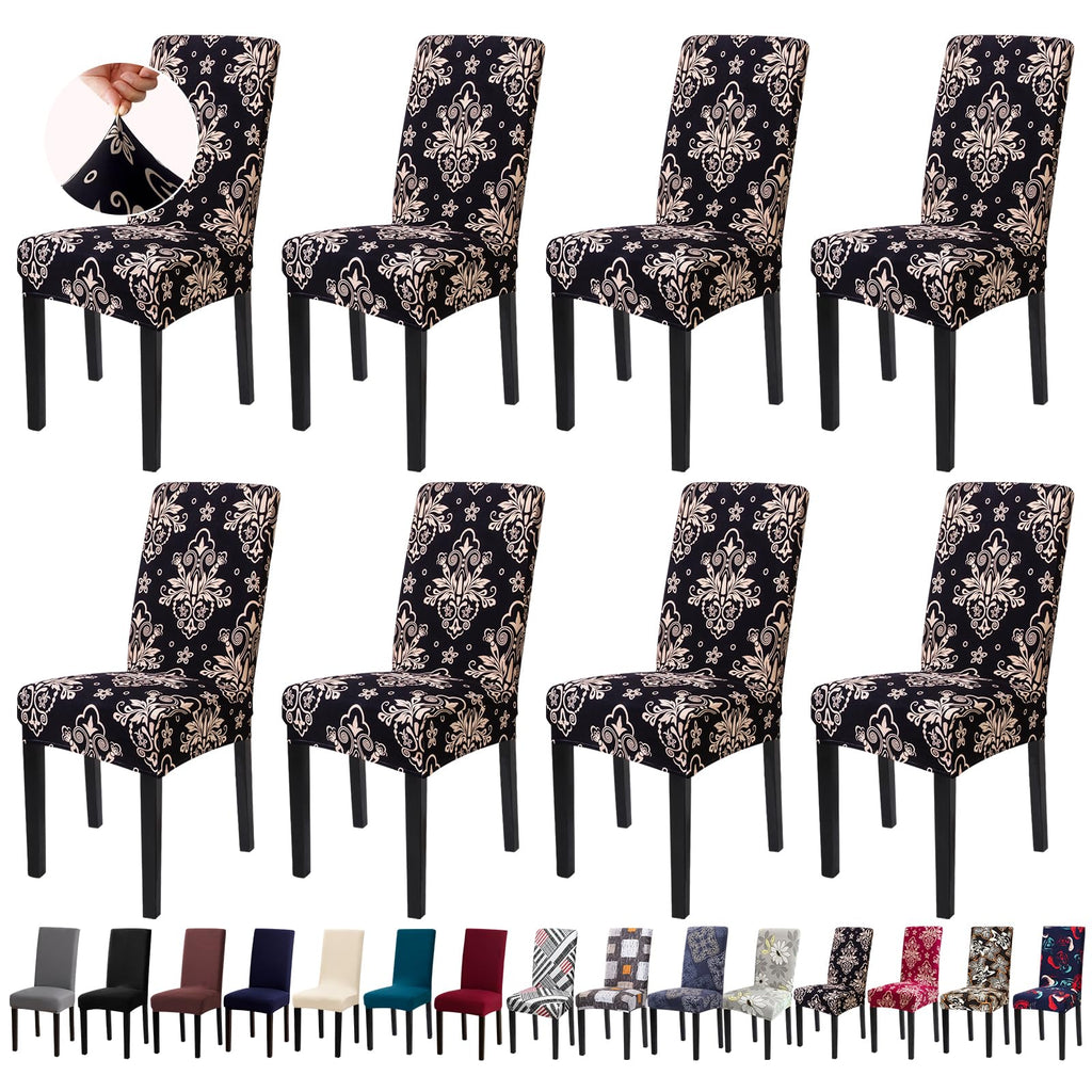 Chair Covers, Stretch Dining Room Chair Covers Set of 6, Removable Washable Dining Chair Slipcovers for Home, Hotel, Banquet