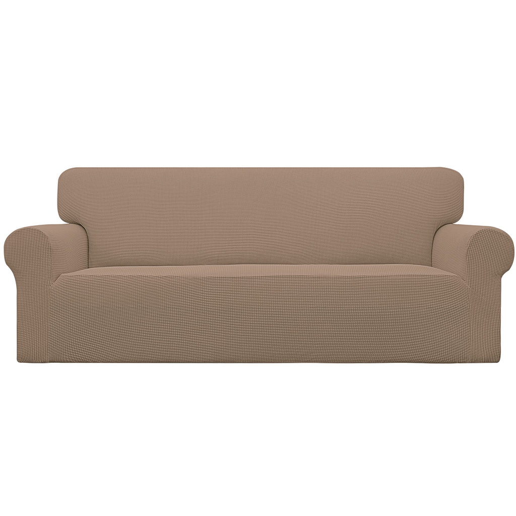 Easy-Going Stretch Loveseat Couch Covers Washable Cream
