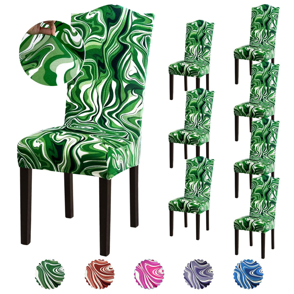 Stretch Dining Room Chair Covers Set of 6, Removable Washable Chair Covers for Dining Chairs,Dining Room, Hotel, Ceremony