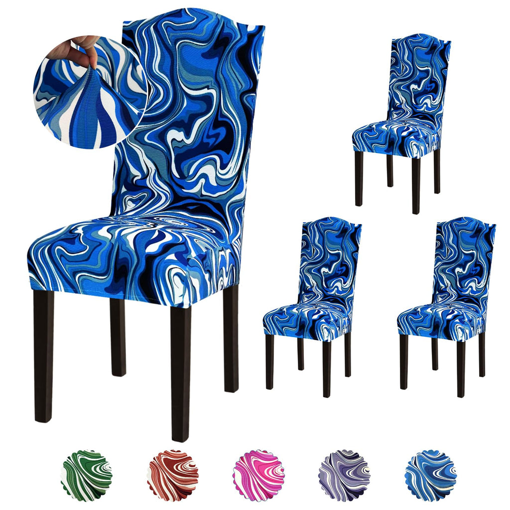 Stretch Dining Room Chair Covers Set of 6, Removable Washable Chair Covers for Dining Chairs,Dining Room, Hotel, Ceremony