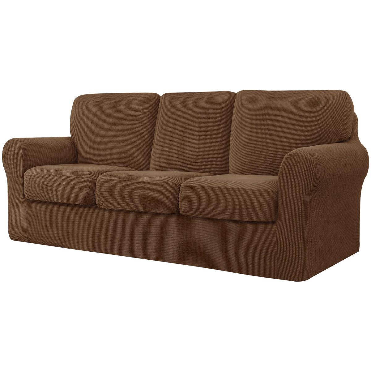 CHUN YI 5 Piece Stretch Couch Covers for Sofa, Loveseat, Grey