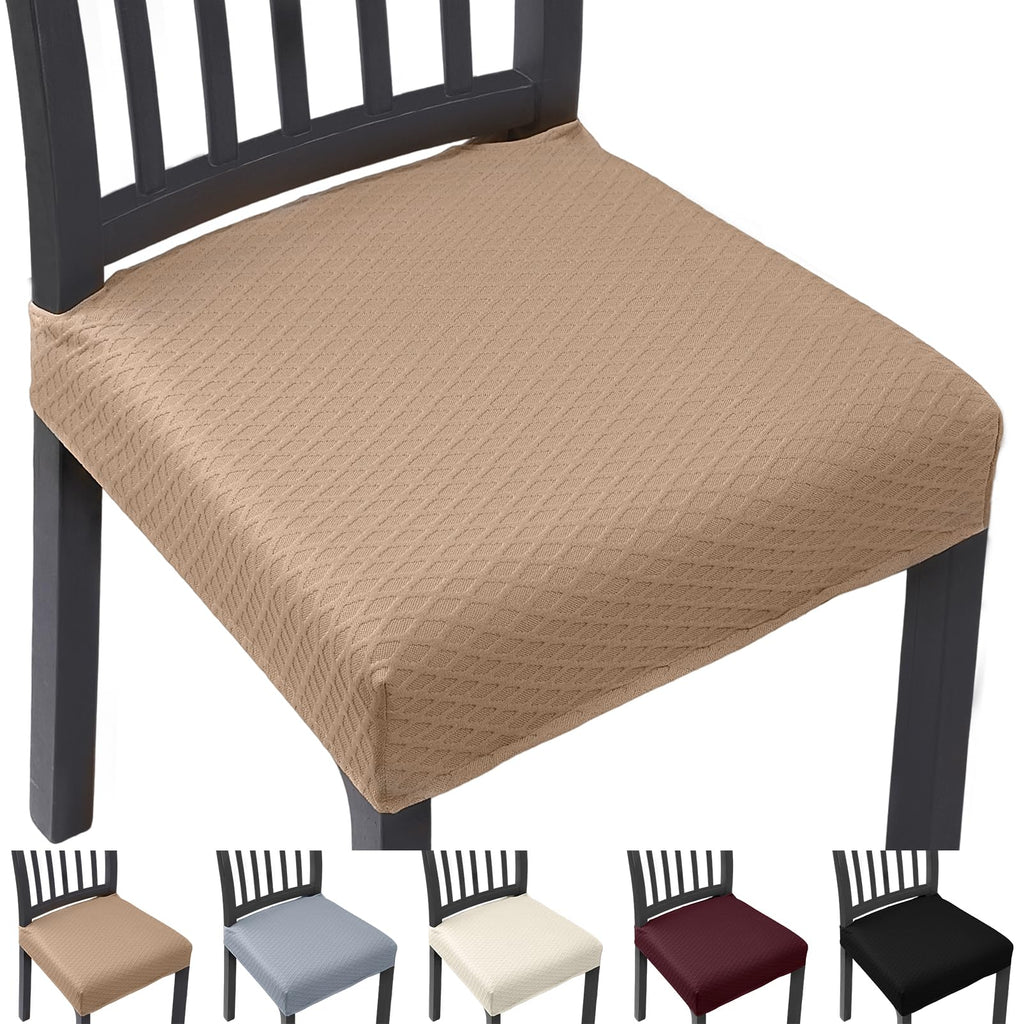 Stretch Chair Seat Covers Set of 4 for Dining Living Room Kitchen Chairs Universal Washable Slipcover Protector Forros Fundas Cobertores para Sillas De Comedor Party Home Decor Gift