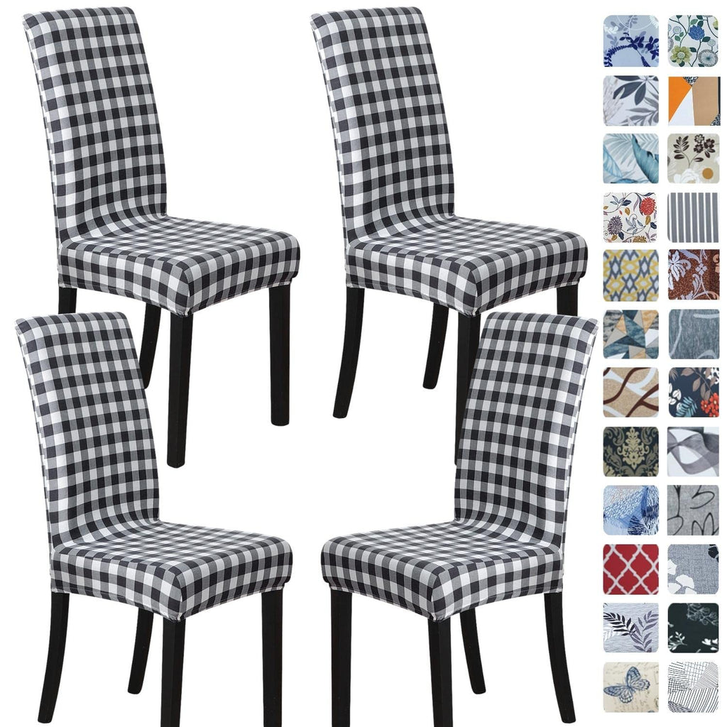 SPRINGRICO Chair Covers for Dining Room Set of 4, Stretch Dining Chair Cover, Washable Spandex Kitchen Parsons Chair Slipcovers, Removable Seat Protector for Home or Party (4 Pack, Lotus Gray)