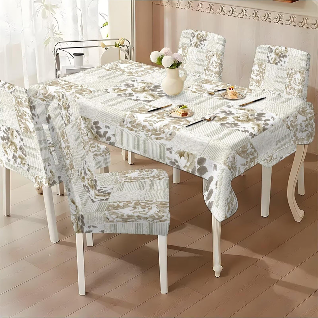 ZDCUSTOM St Patricks Day Table Cloth and Chair Cover Set of 4 Green Tablecloths Rectangular Festive Chair Covers for Dining Chairs St. Patrick’s Day Decoration