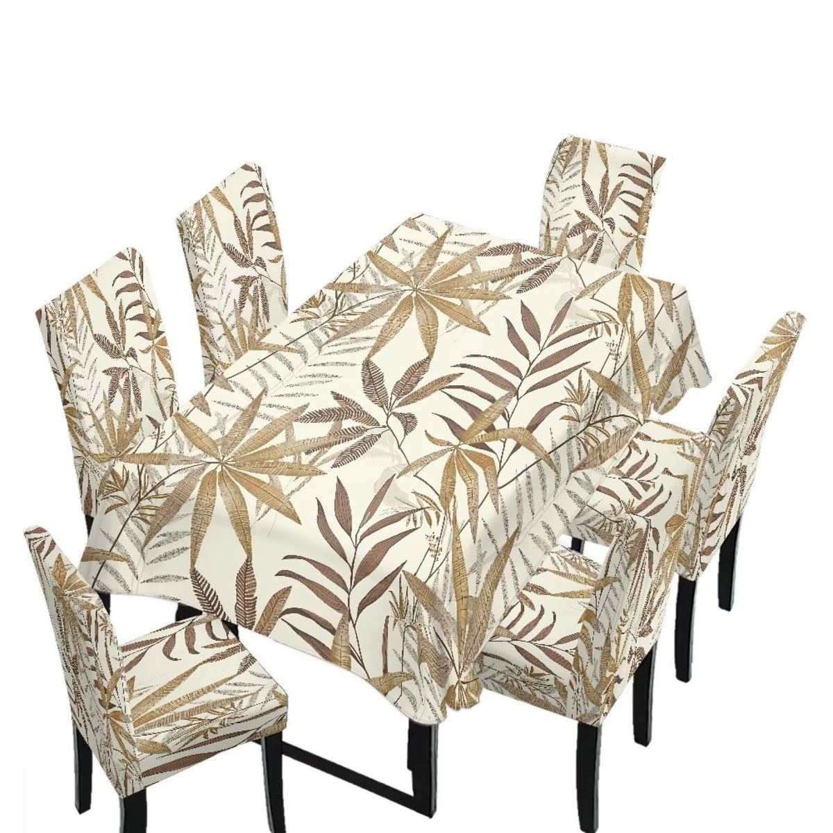 ZDCUSTOM Vintage Table Cloth and Chair Cover Set of 4 Sunflower Tablecloths Rectangular Elegant Chair Covers for Dining Chairs Stain Resistant Decoration