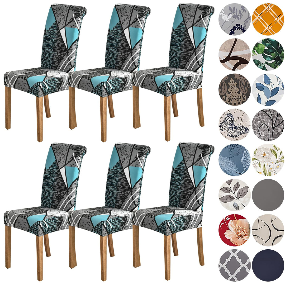 HZDHCLH Dining Chair Covers Set of 4 Stretch Chair Slipcovers Washable