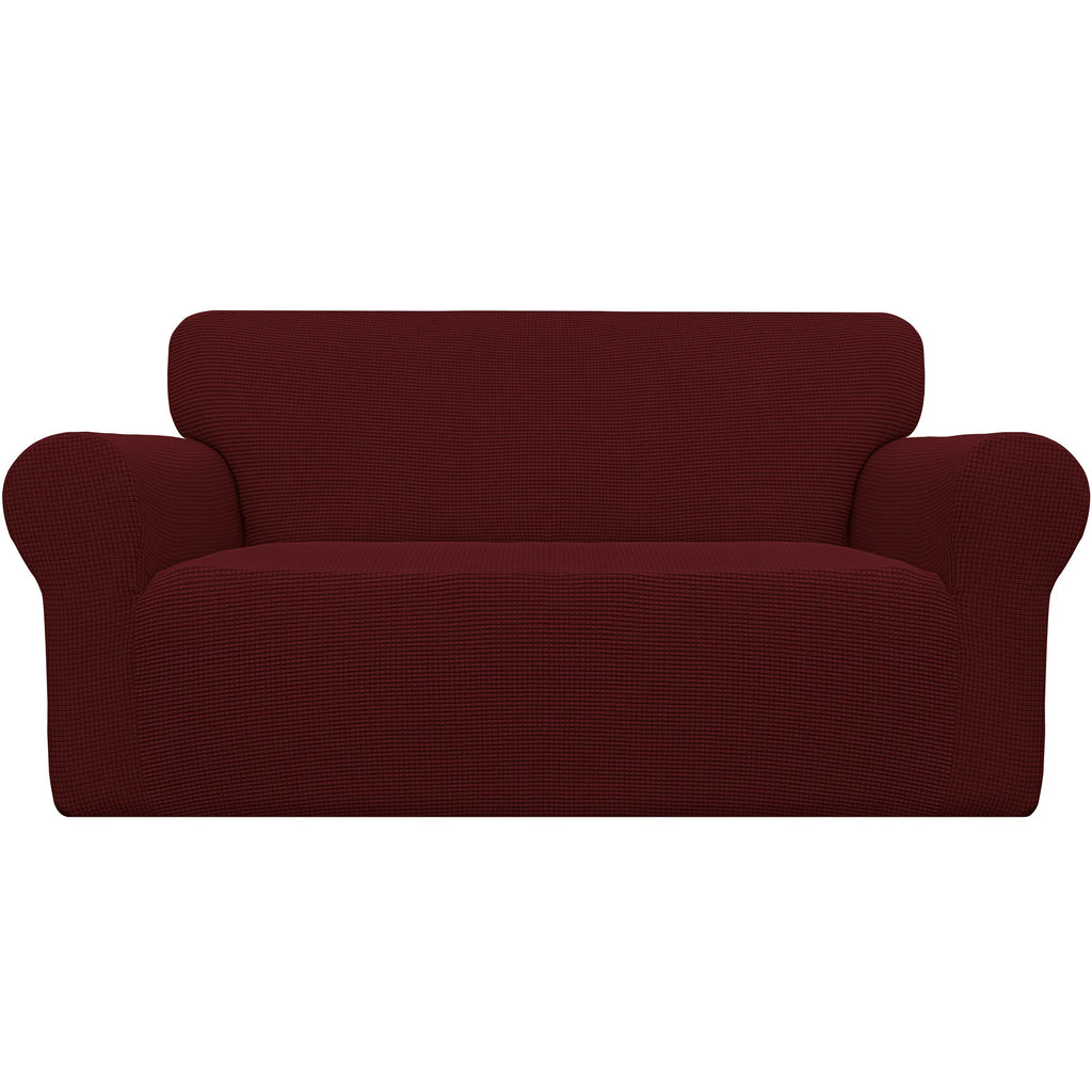 Easy-Going Stretch Loveseat Couch Covers Washable Cream
