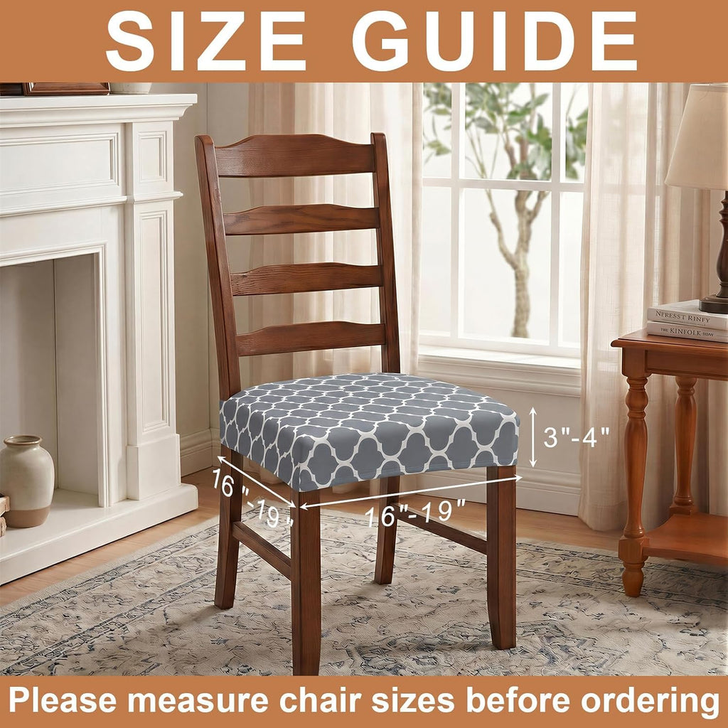 Stretch Chair Seat Covers Set of 4 for Dining Living Room Kitchen Chairs Universal Washable Slipcover Protector Forros Fundas Cobertores para Sillas De Comedor Party Home Decor Gift
