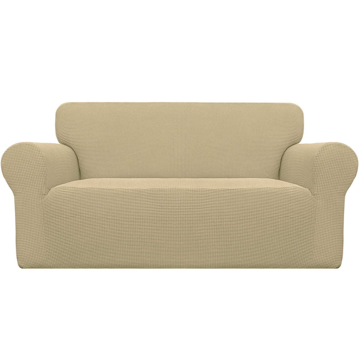 Easy-Going Stretch Loveseat Couch Covers Washable Cream