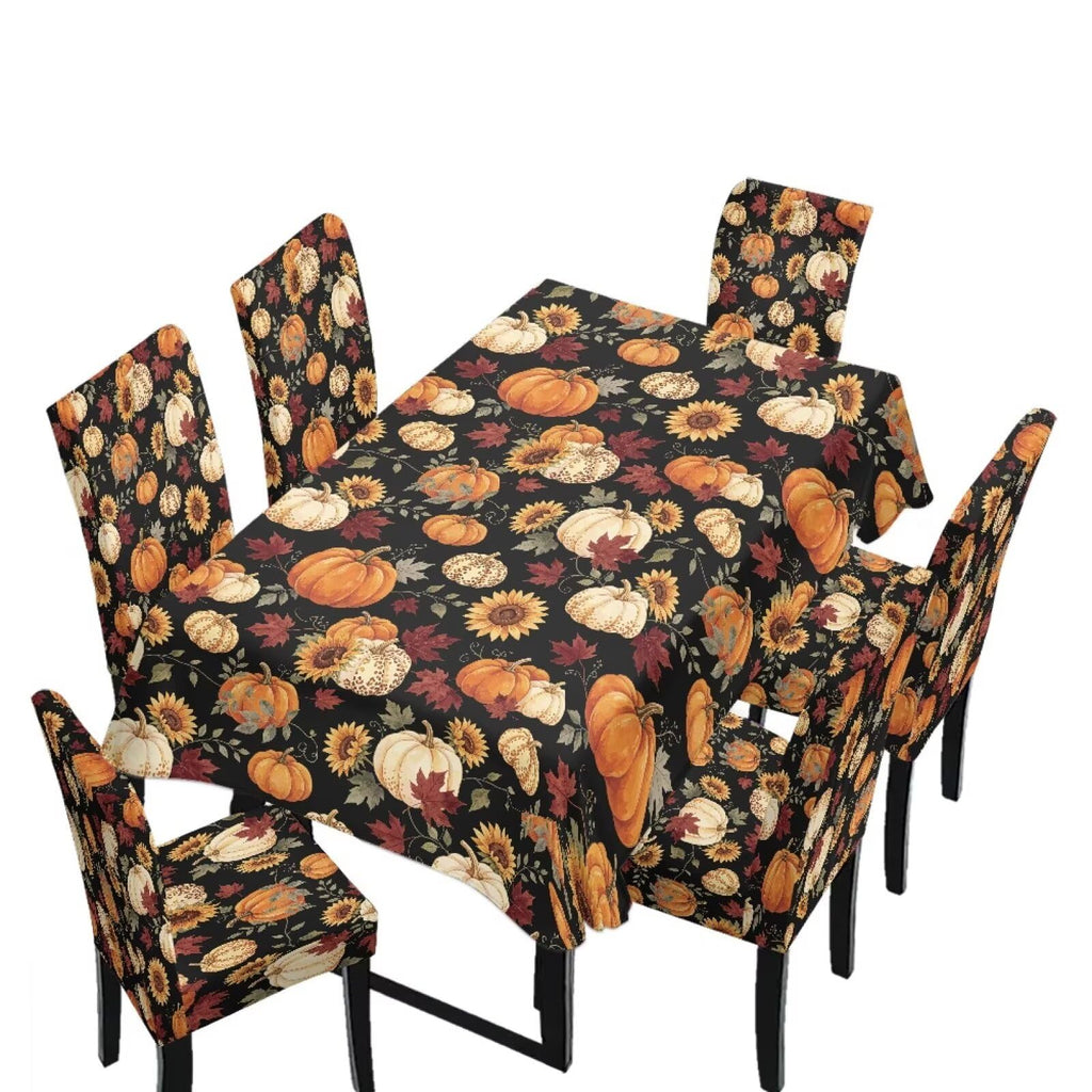 Maple Leaf Dining Table & Chair Cover Rectangle Dining Table Decor