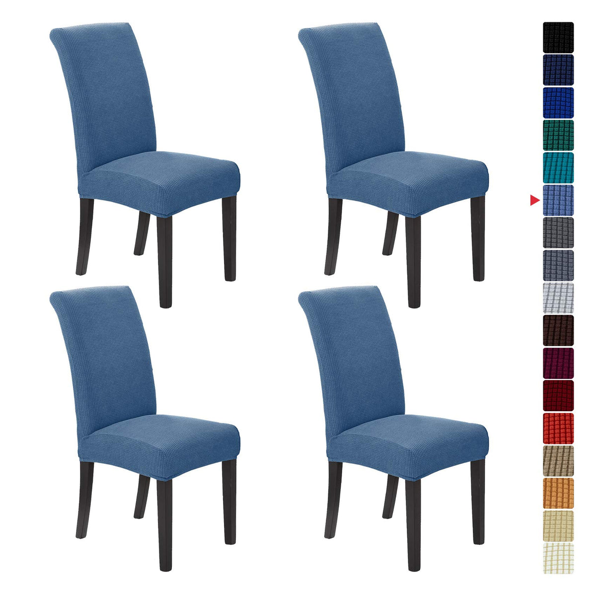 Stretch Chair Covers for Dining Room Set of 4, Removable Washable Dining Room Chair Covers, Dining Chair Slipcovers Seat Protector, Great for Home and Banquet Decor (Pureed Pumpkin, 4 Pack)