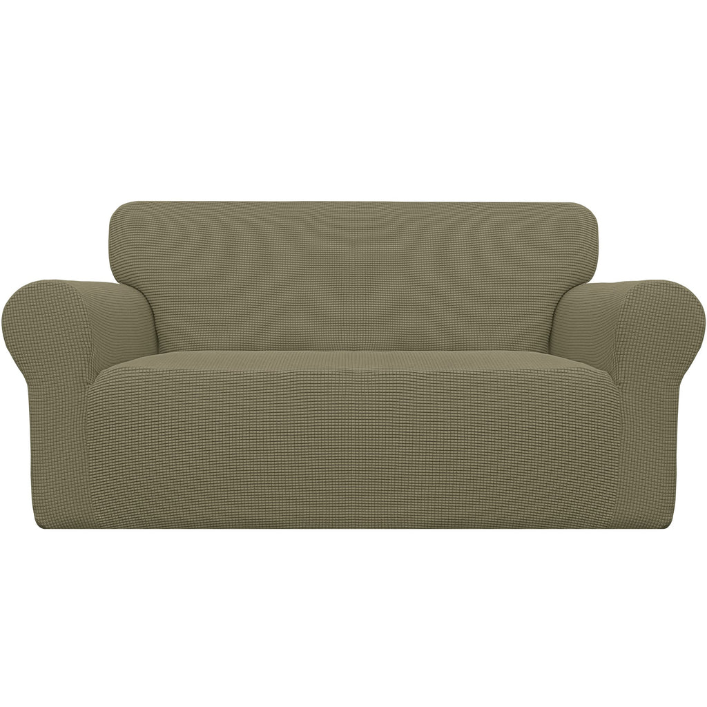 Easy-Going Stretch Loveseat Couch Covers Washable Cream