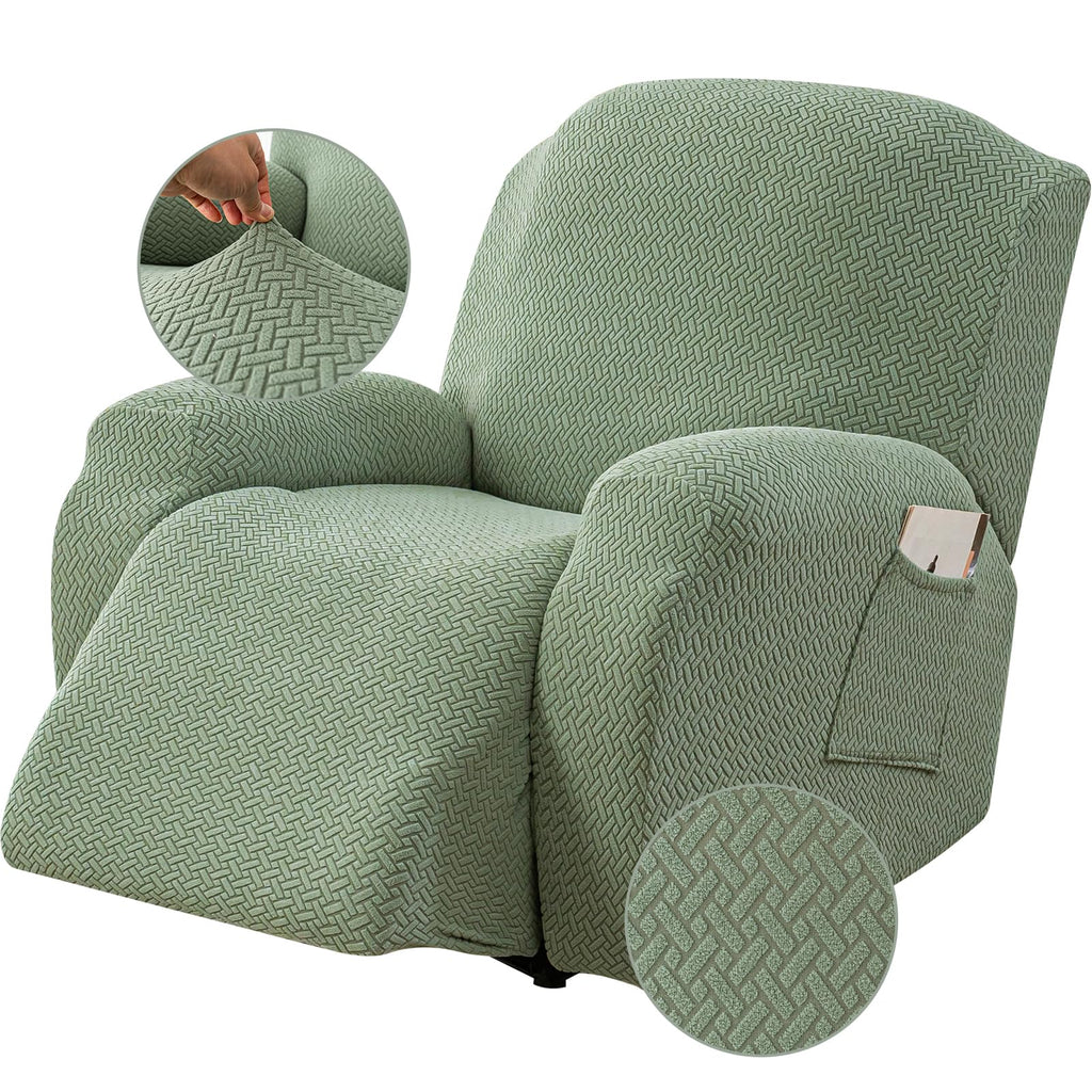 Genina Recliner Loveseat Covers with Console,2 Seater,Beige