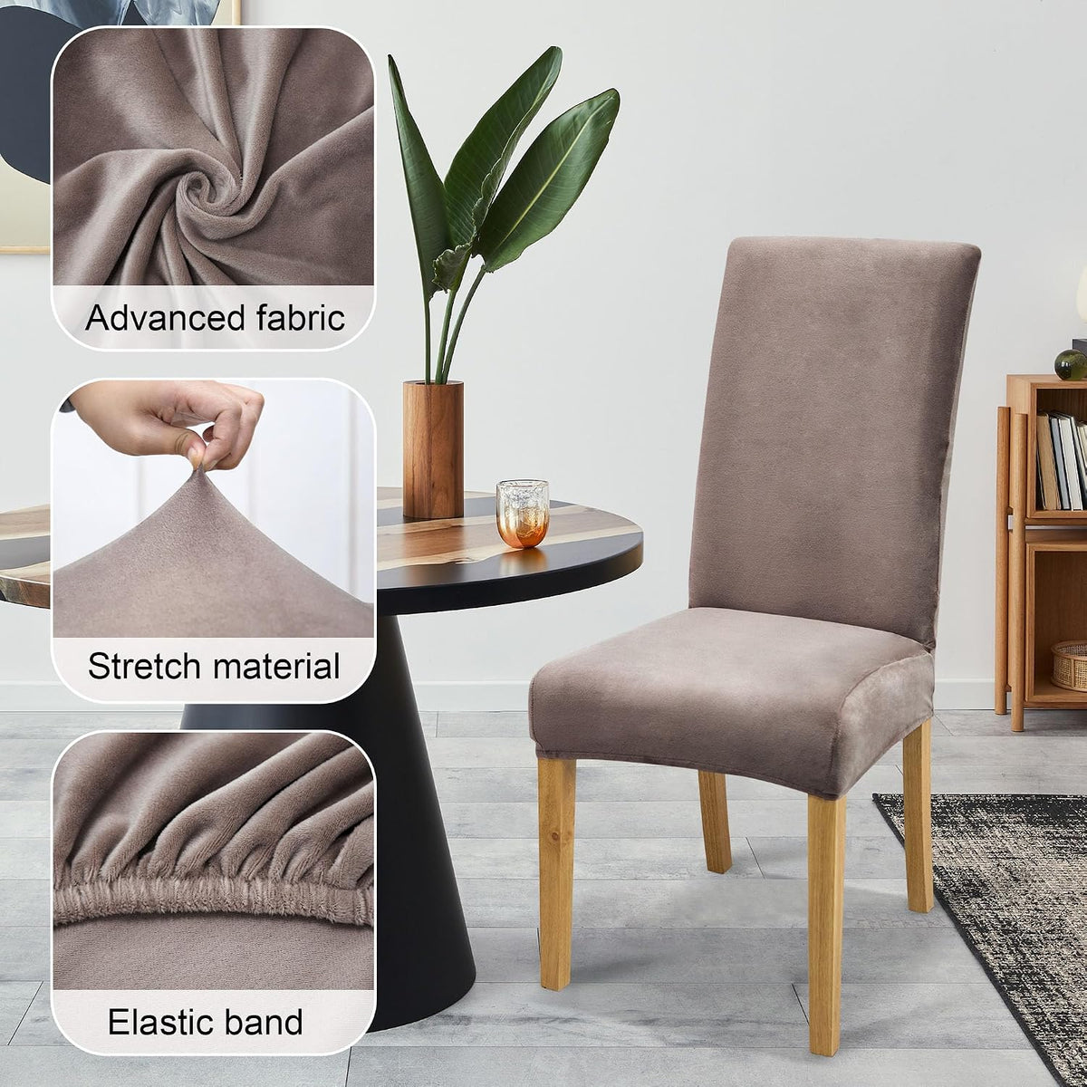 Velvet Dining Chair Covers,Dining Room Chair Covers Set of 6