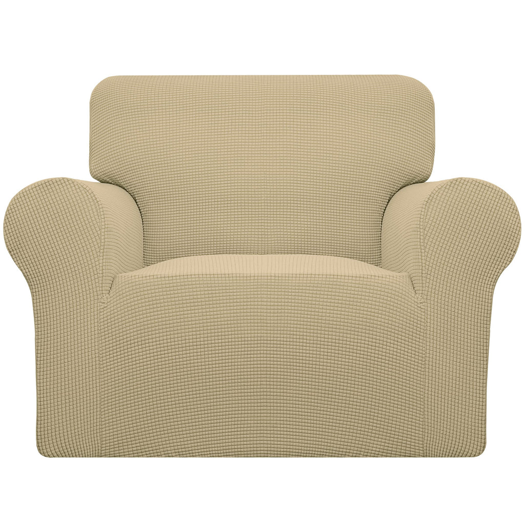 Easy-Going Stretch Loveseat Couch Covers Washable Cream