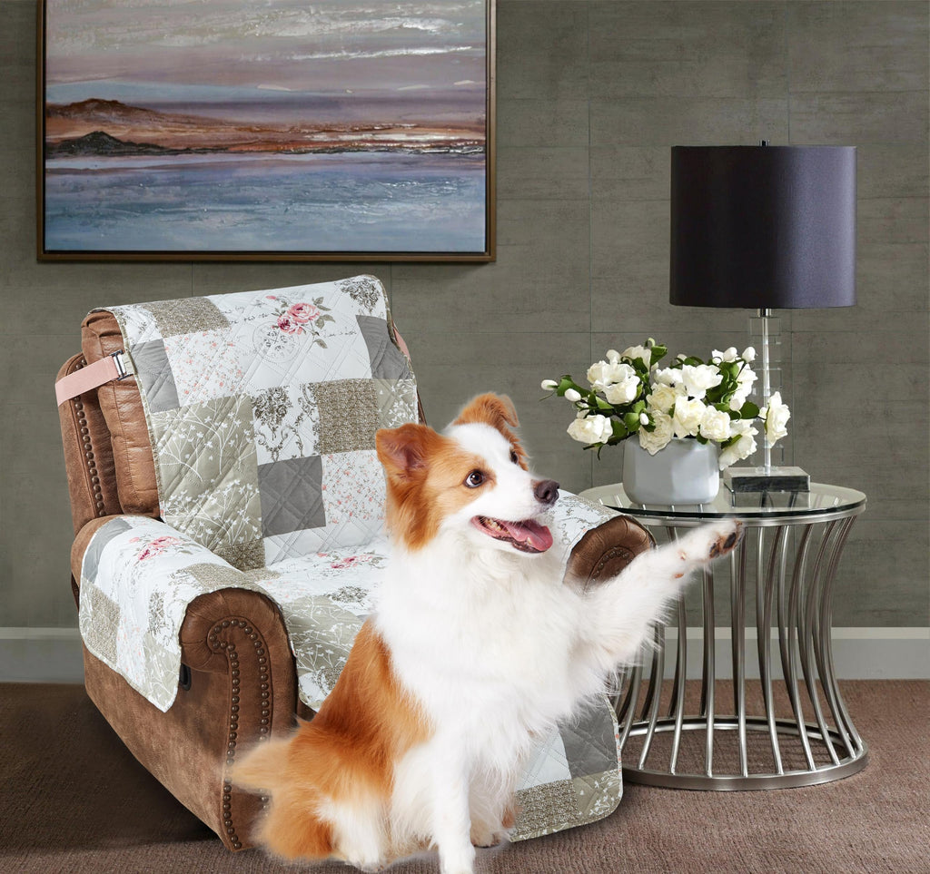 Brilliant Sunshine Multi Grey Stripes Couch Loveseat Slip Cover for Dogs