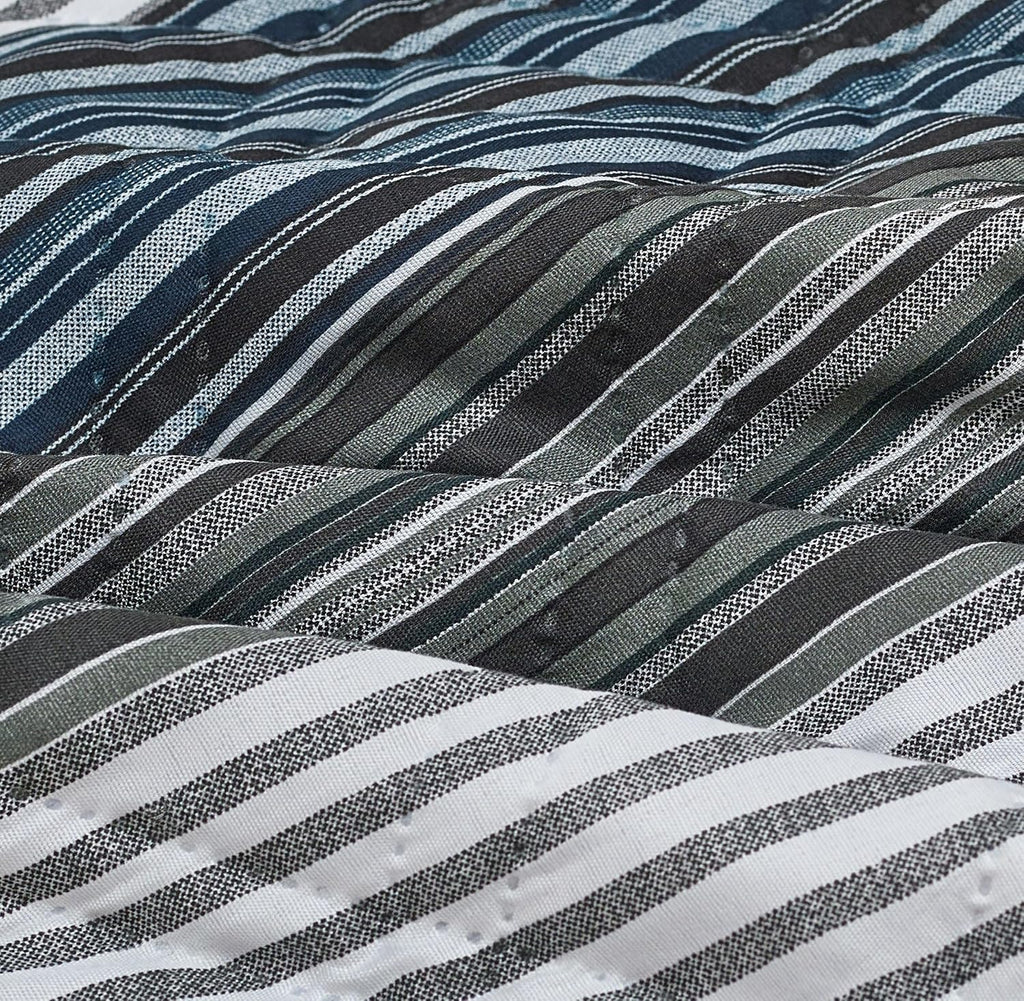 Brilliant Sunshine Multi Grey Stripes Couch Loveseat Slip Cover for Dogs