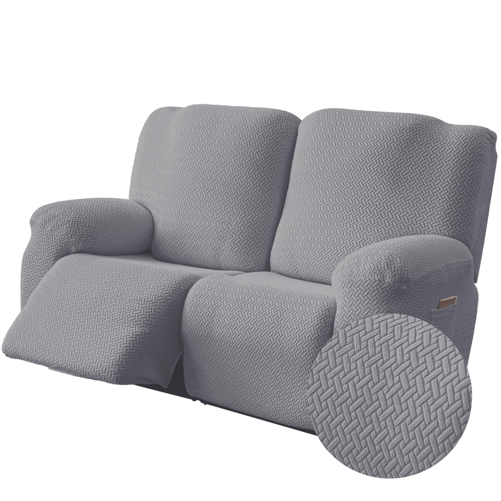 Genina Recliner Loveseat Covers with Console,2 Seater,Taupe