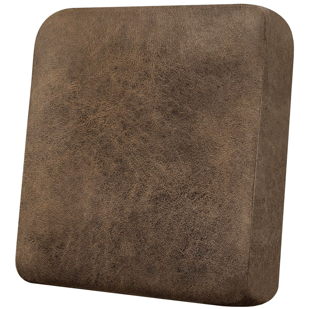 Loveseat Cushion Covers Leather-Look 2PC Stretch Love Seat Slipcover Sets for Living Room Individual Couch Seat Protector, Pet-Friendly, Non-Slip, Easy Fit - Coffee