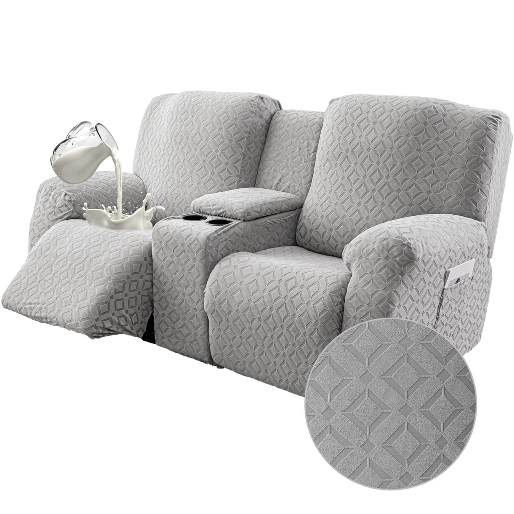 Genina Waterproof Recliner Loveseat Cover,2 Seat Couch Cover,Chocolate