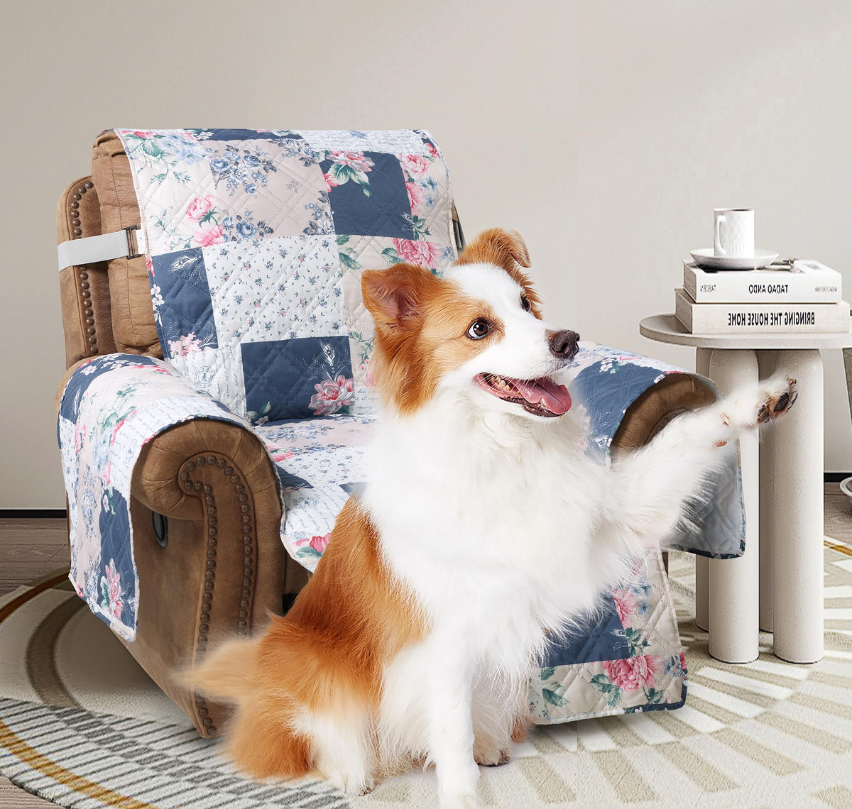 Brilliant Sunshine Multi Grey Stripes Couch Loveseat Slip Cover for Dogs