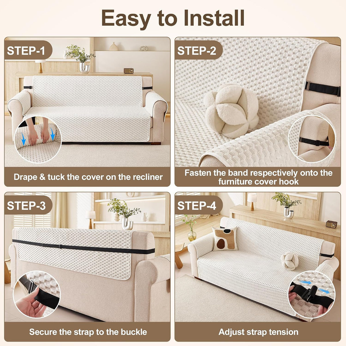 Waterproof Couch Cover for Dogs, Sofa Covers for Loveseat Washable