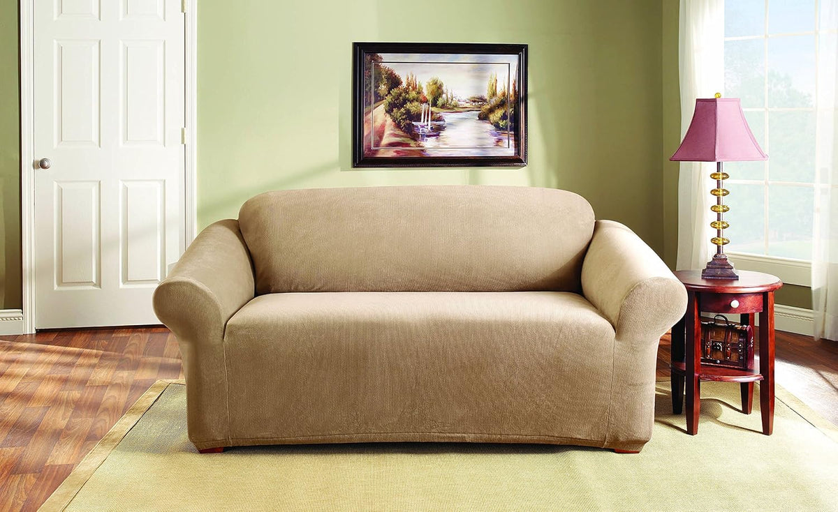 SureFit Stretch Pearson - Loveseat Slipcover - Dark Flax (SF35302)