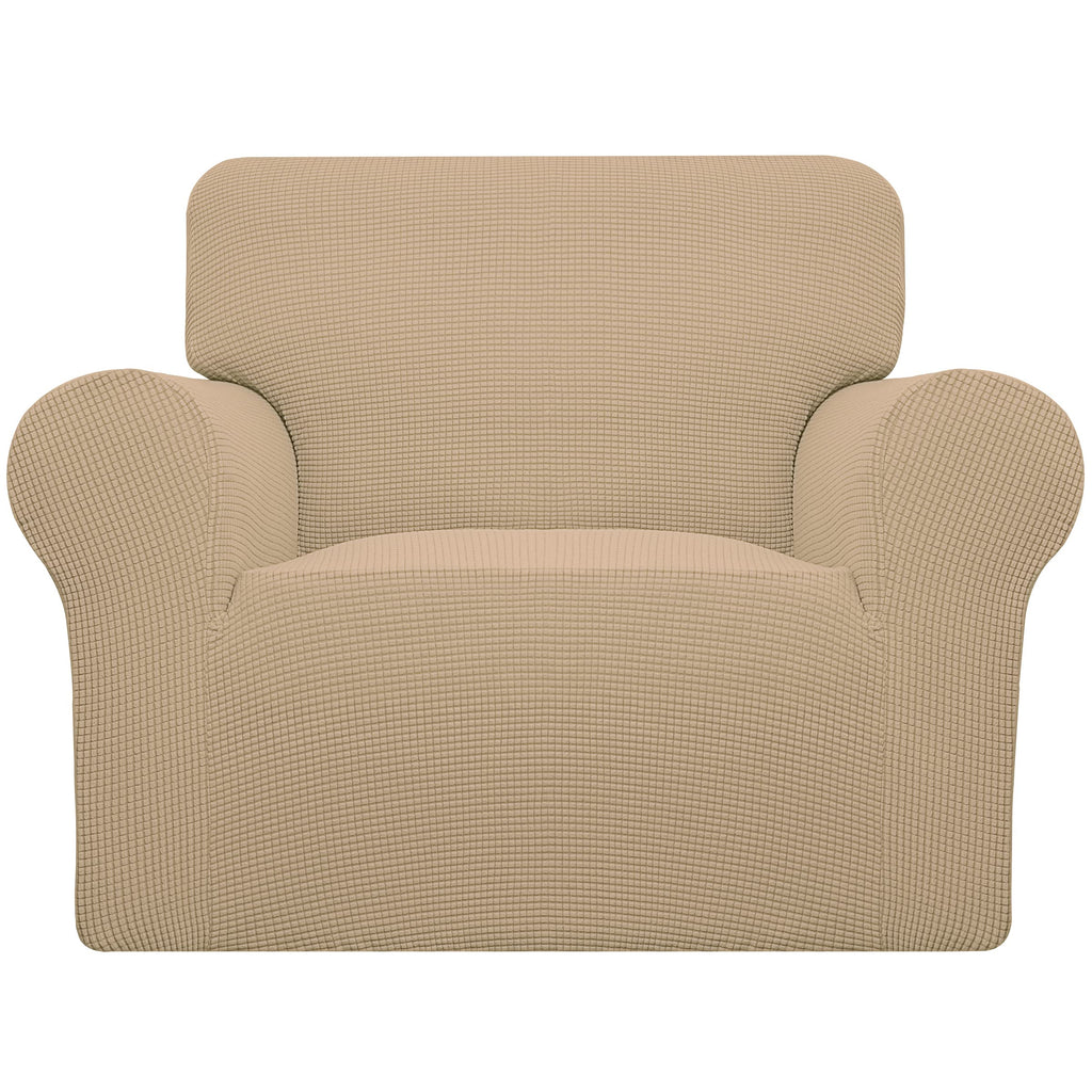 Easy-Going Stretch Loveseat Couch Covers Washable Cream