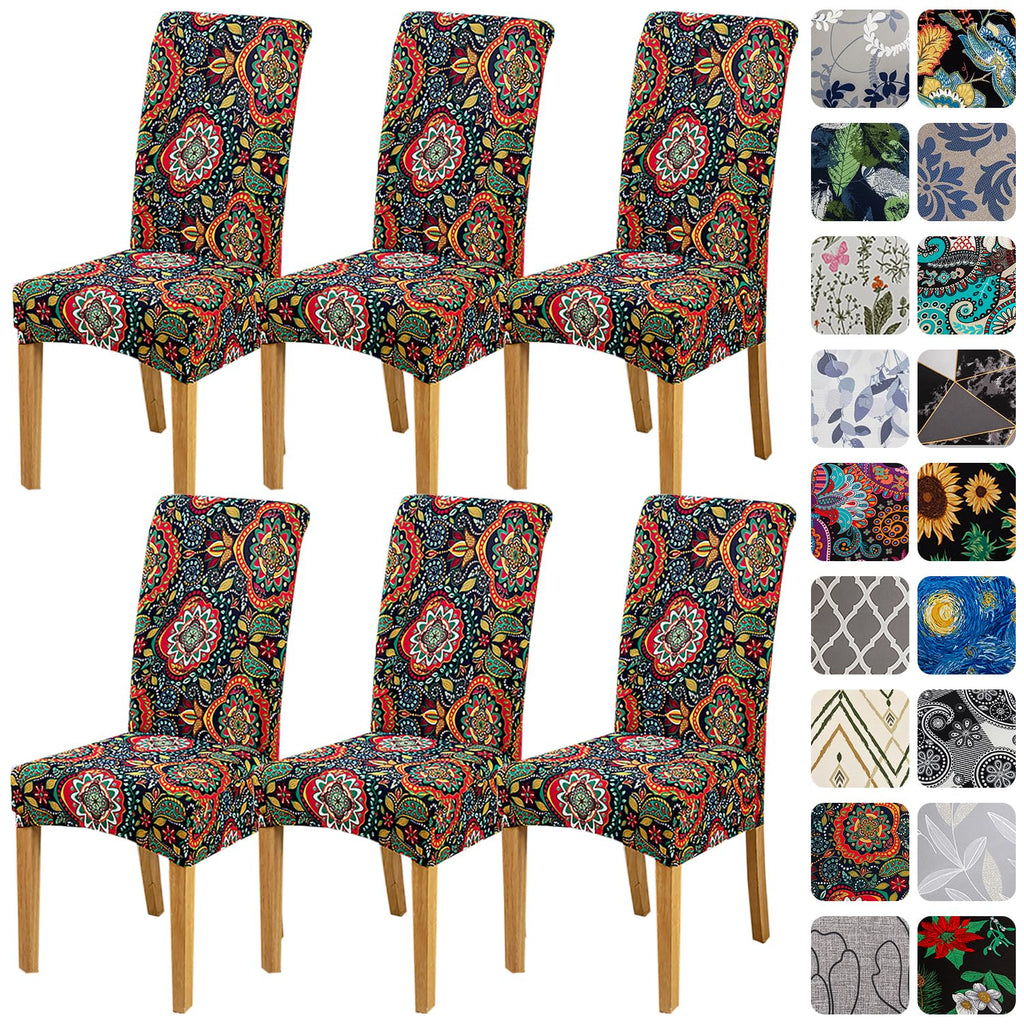 HZDHCLH Dining Chair Covers Set of 4 Stretch Chair Slipcovers Washable