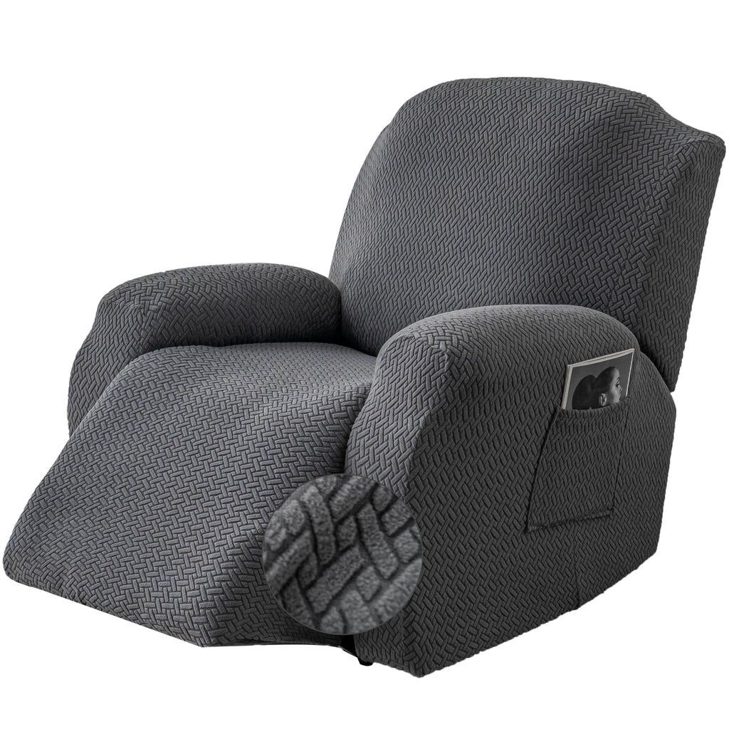 Genina Recliner Loveseat Covers with Console,2 Seater,Taupe
