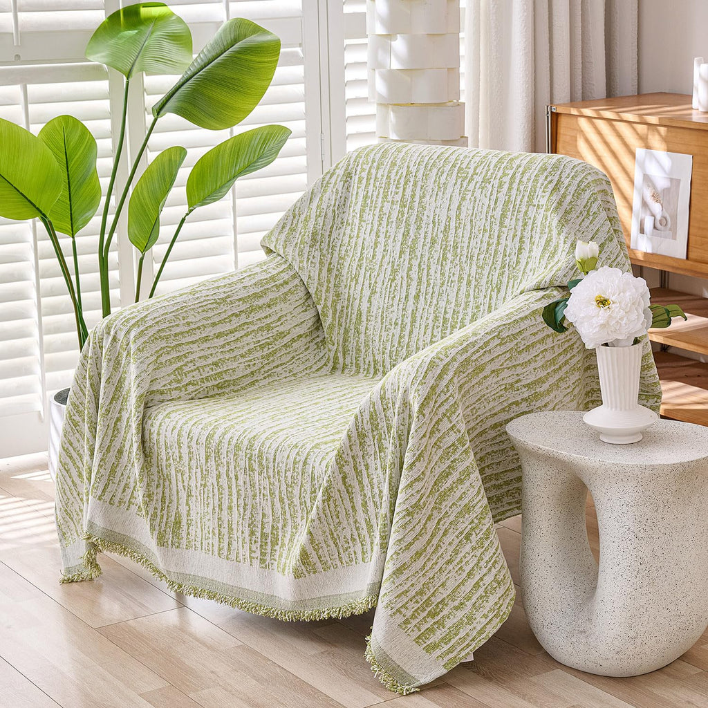 Erke Loveseat Cover Sheet Blanket, Machine Washable Non Slip Chenille Cushion Slipcover for Pets, 2-Seater Love seat Sofa Bed Chair Slip Covers Furniture Decor Protector