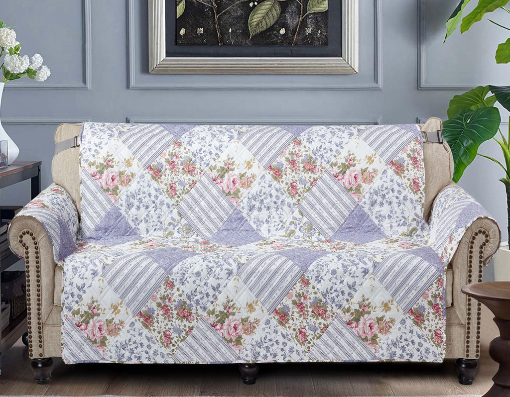 Brilliant Sunshine Multi Grey Stripes Couch Loveseat Slip Cover for Dogs