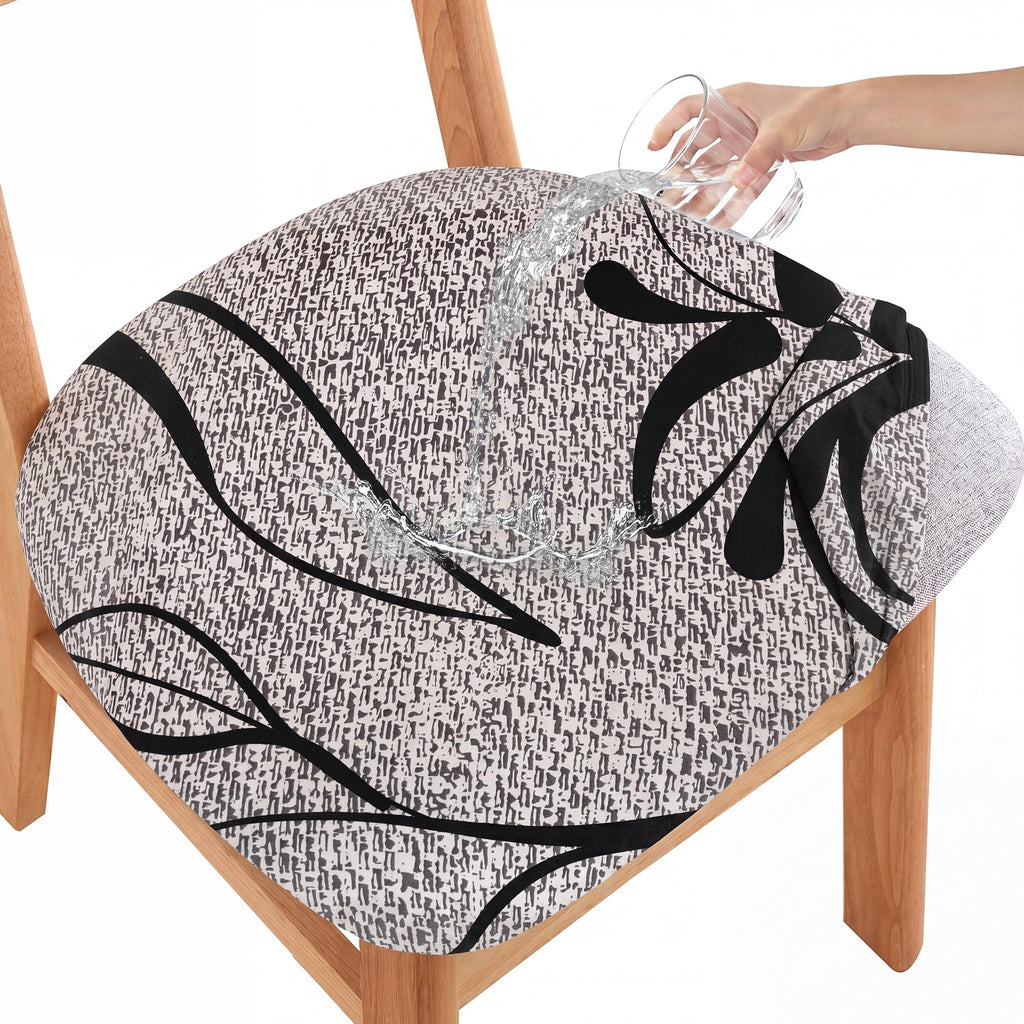 CRFATOP Waterproof Dining Chair Seat Cover Set of 6 Cushion Cover,L,Green