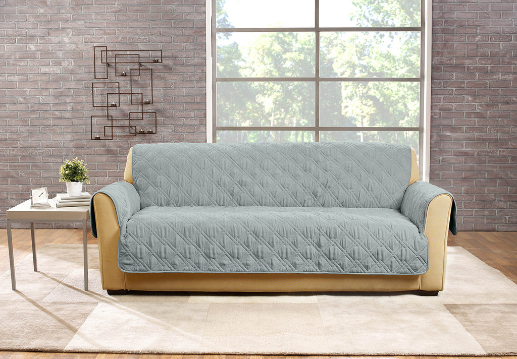 SureFit SF45035 Deluxe Non Skid Waterproof Pet Loveseat Furniture Cover - Brown