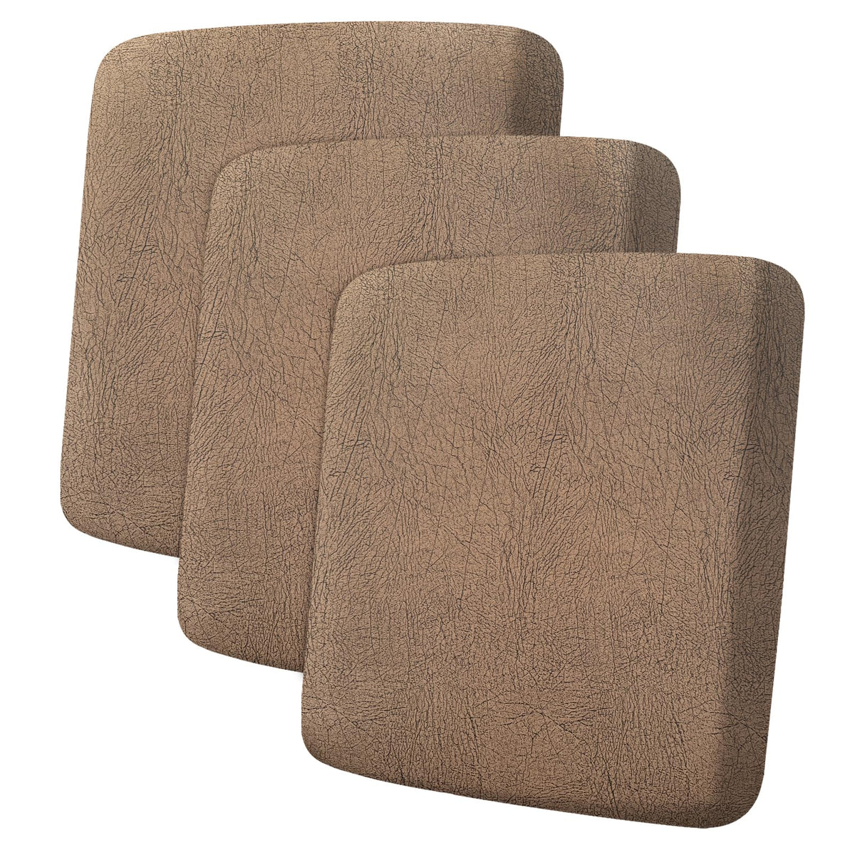ANARACHON Leather Look Couch Cushion Covers Sofa Seat Slipcovers Sets Couches Furniture Protector for Sectional Armchair Loveseat Pets Kids Stretch Spandex Fabric (2 Cushion Loveseat, Burgundy)